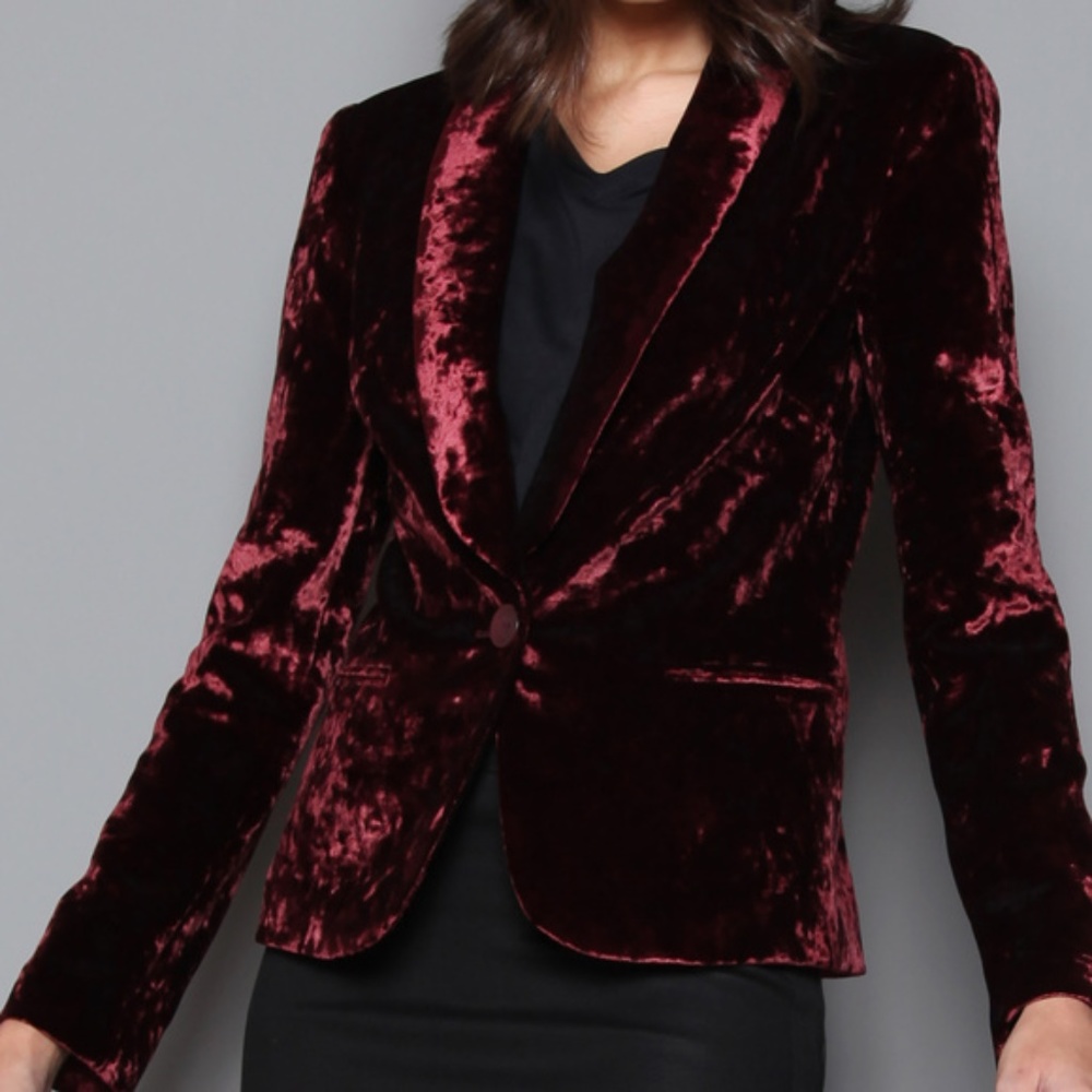 Crushed Velvet Blazer